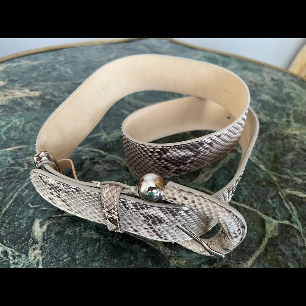Authentic Burberry Python Skin Belt, Size 36/90, … - image 2